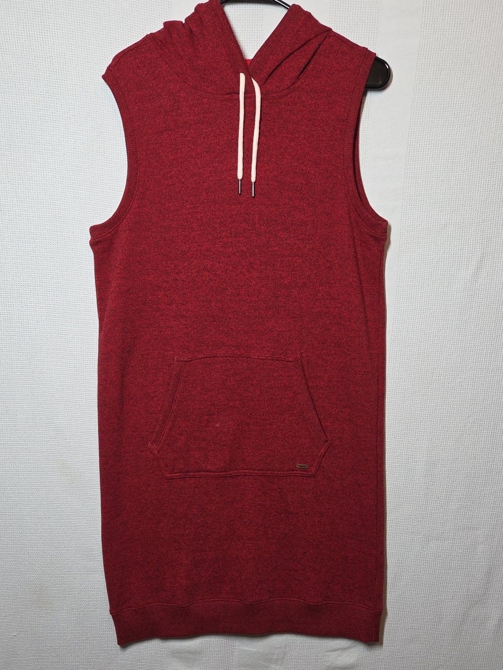 Roots Women Dress Sleeveless Large Hoodie Red Cotton Blend PTP 21"